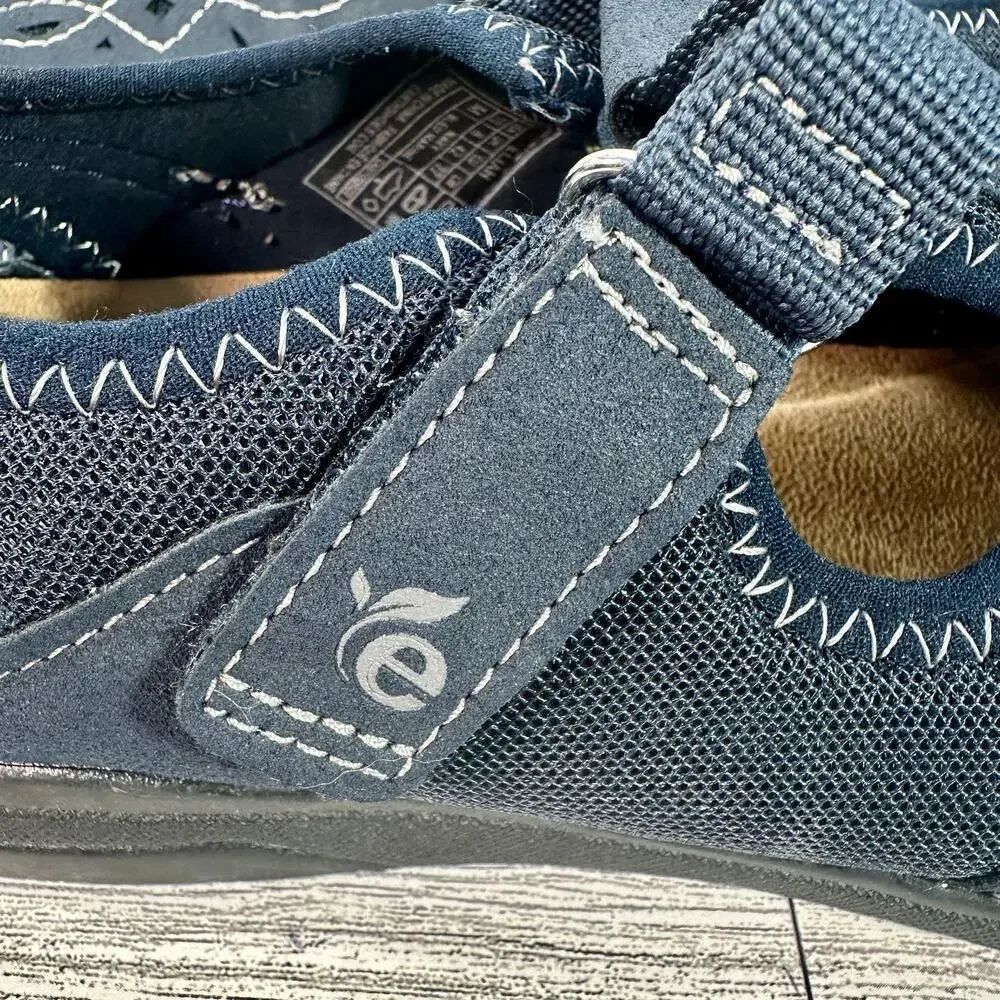 Earth Origins Shoes Womens Size 10 Navy Eliah Mary Jane Comfort Sandals Walking - Picture 10 of 15